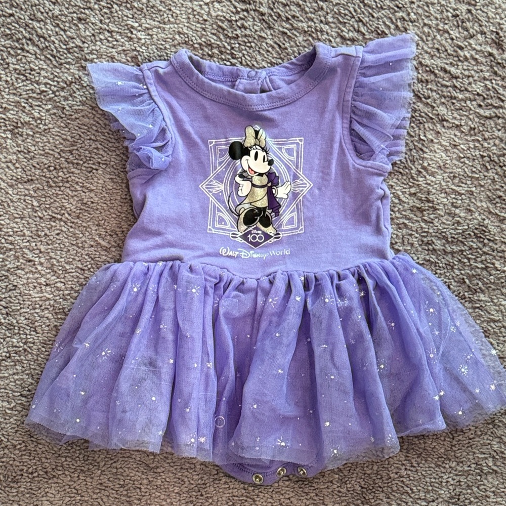Disney 100 Lavender Minnie Mouse Dress with bodysuit